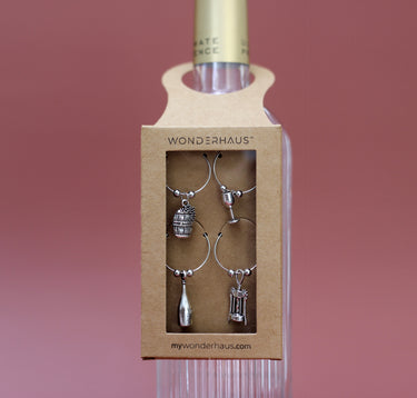 Wine Glass Tags in a gift box, set of 4